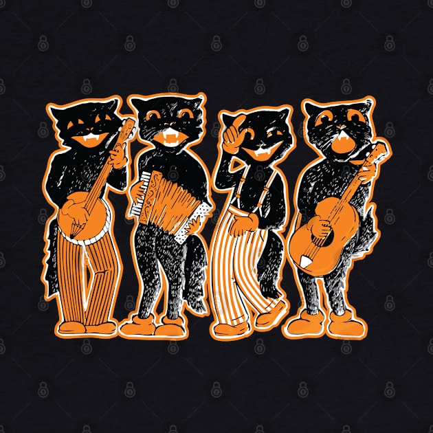 Vintage Halloween Minstrel Black Cat by Vector Deluxe